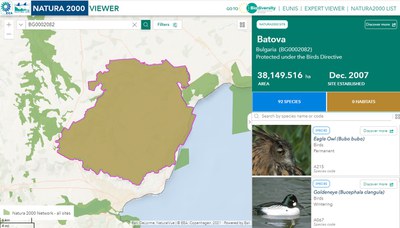 Natura 2000 map viewer